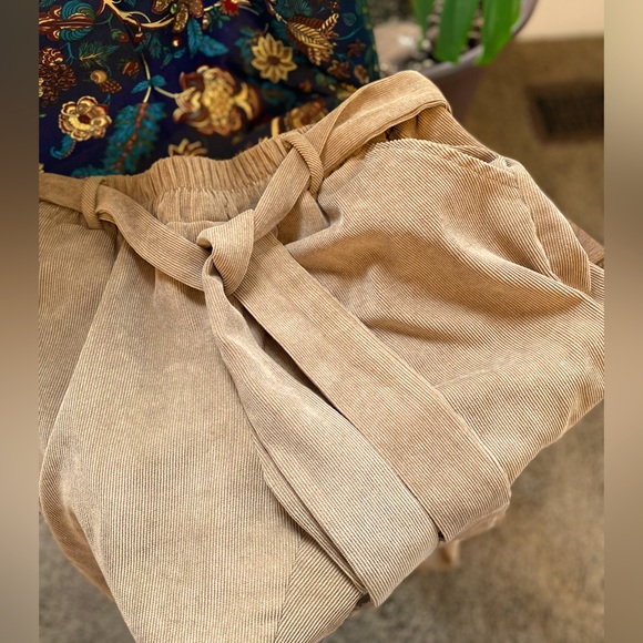 Tan Corduroy Business Pants - Picture 2 of 2